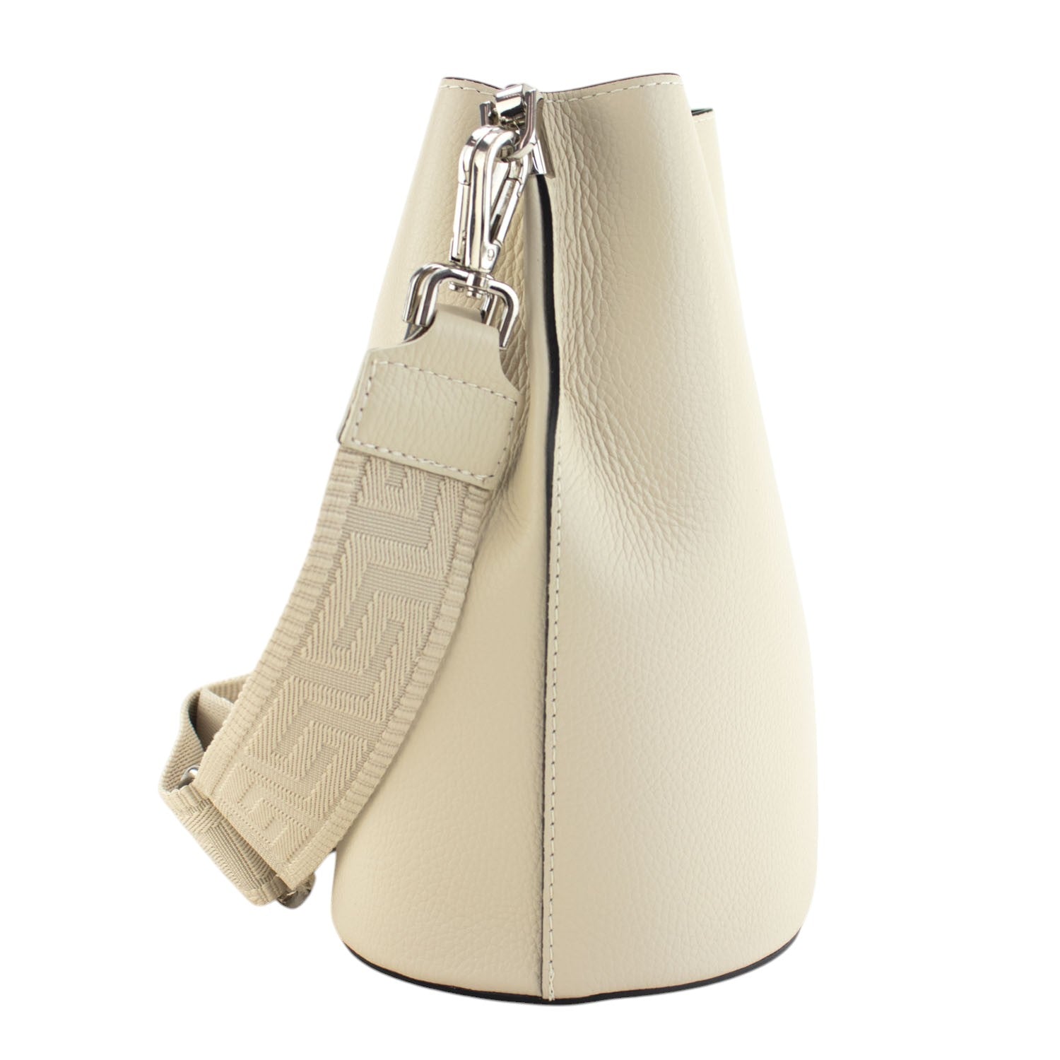 Bandolera Piel Pregato Secchio Beige - KimondoShop