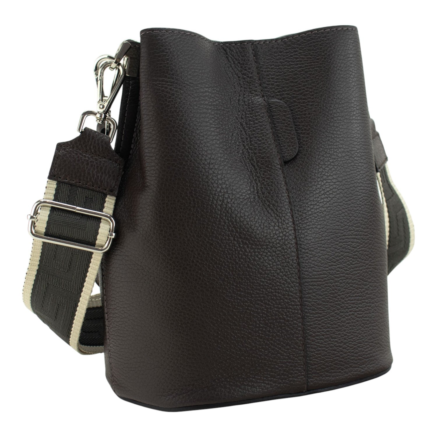 Bandolera Piel Pregato Secchio Chocolate - KimondoShop