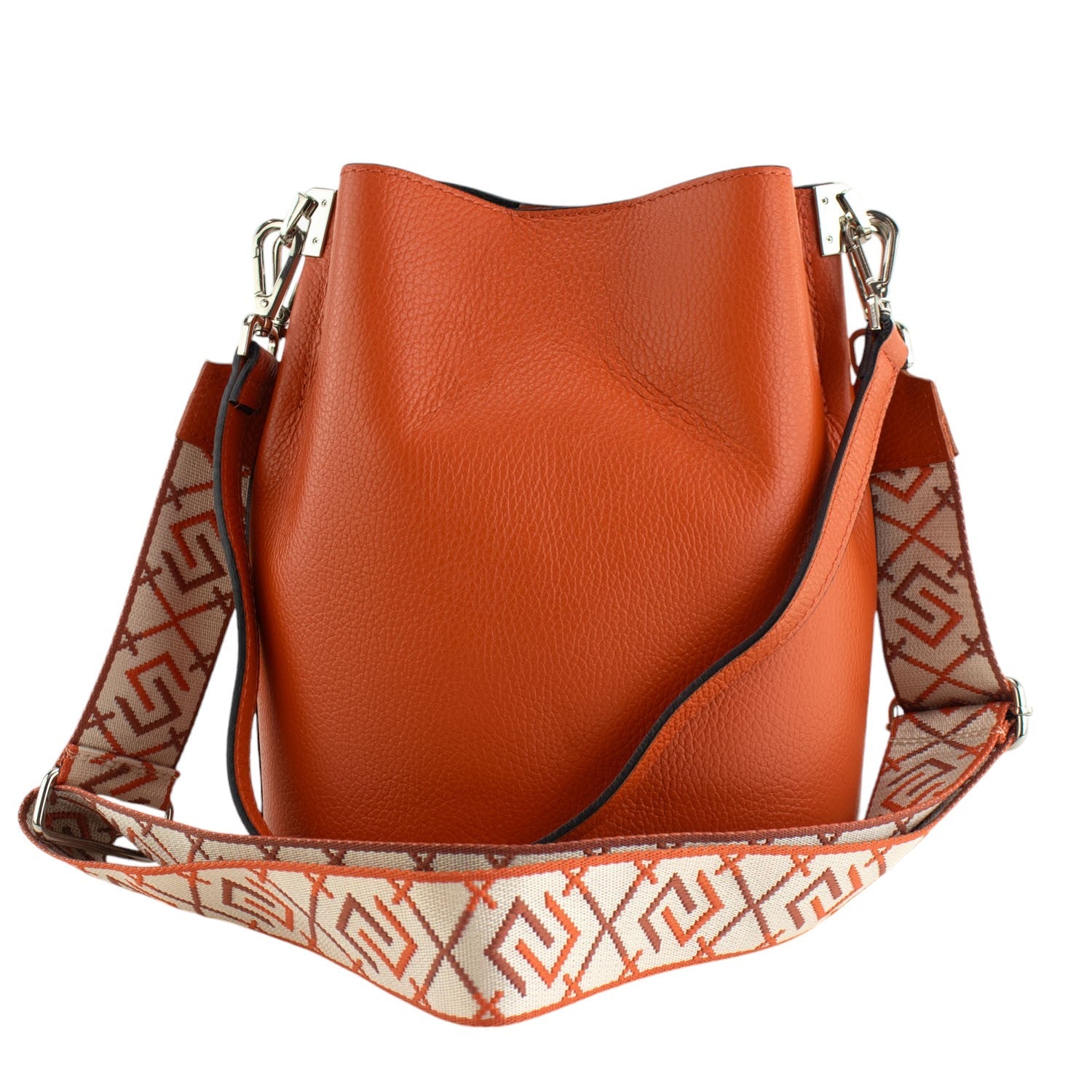 Bandolera Piel Pregato Secchio Naranja - KimondoShop