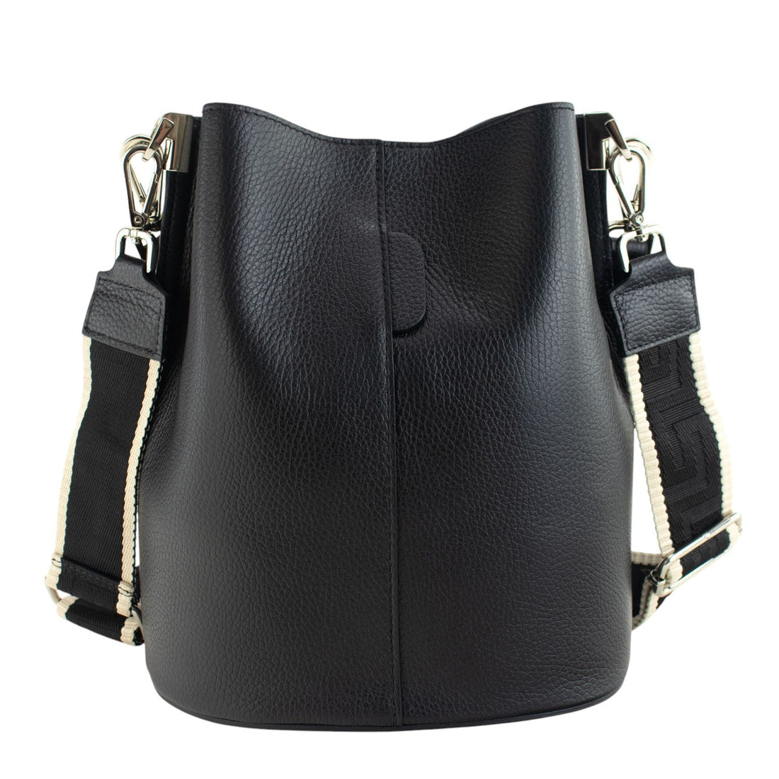 Bandolera Piel Pregato Secchio Negro cinta lisa - KimondoShop