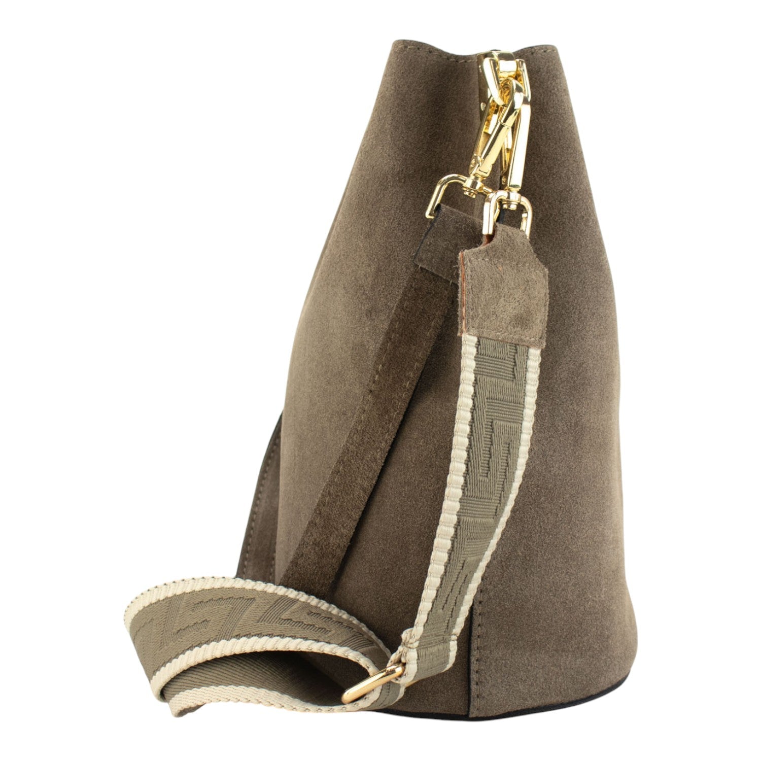 Bandolera Piel Pregato Secchio Peach Taupe - KimondoShop