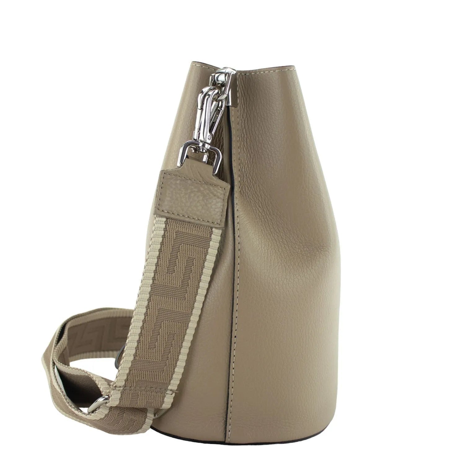 Bandolera Piel Pregato Secchio Taupe claro - KimondoShop