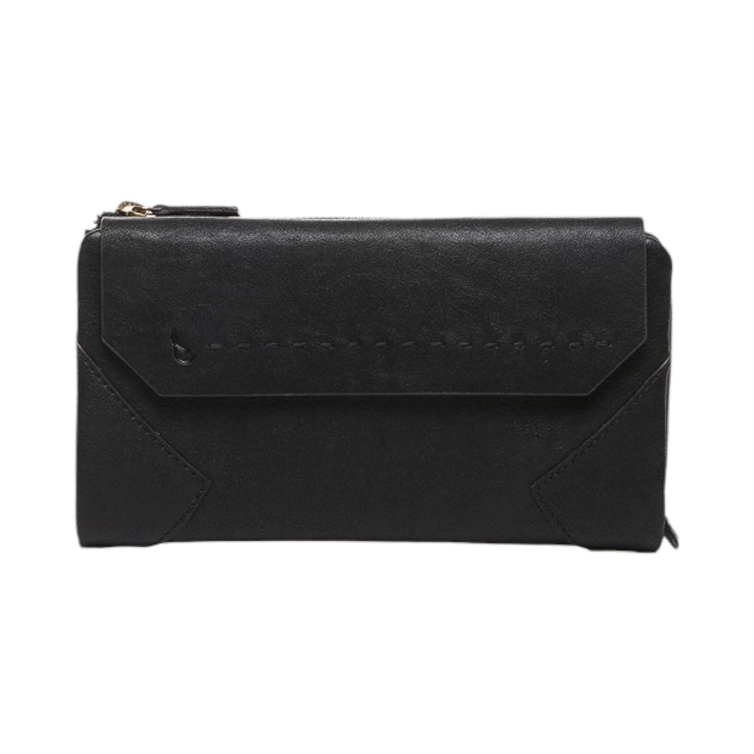 Billetero largo en piel Abbacino Johnson Negro - KimondoShop