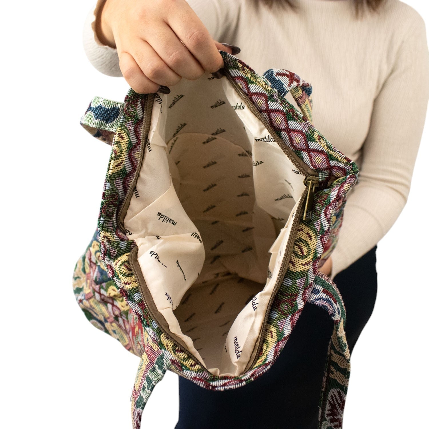 Bolsa tote pequeña La Matilda Print Azteca - KimondoShop