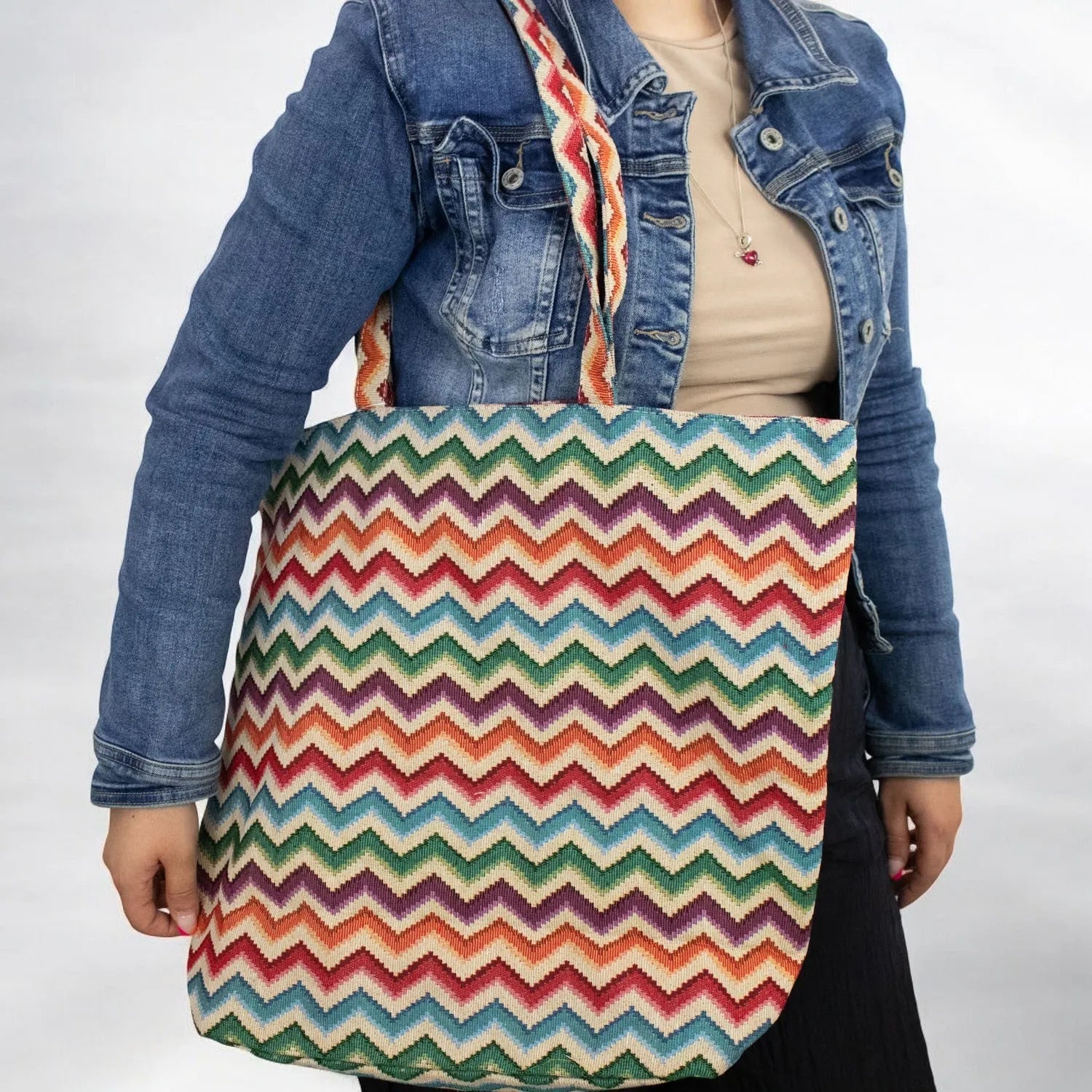 Bolsa totebag La Matilda Zigzag - KimondoShop