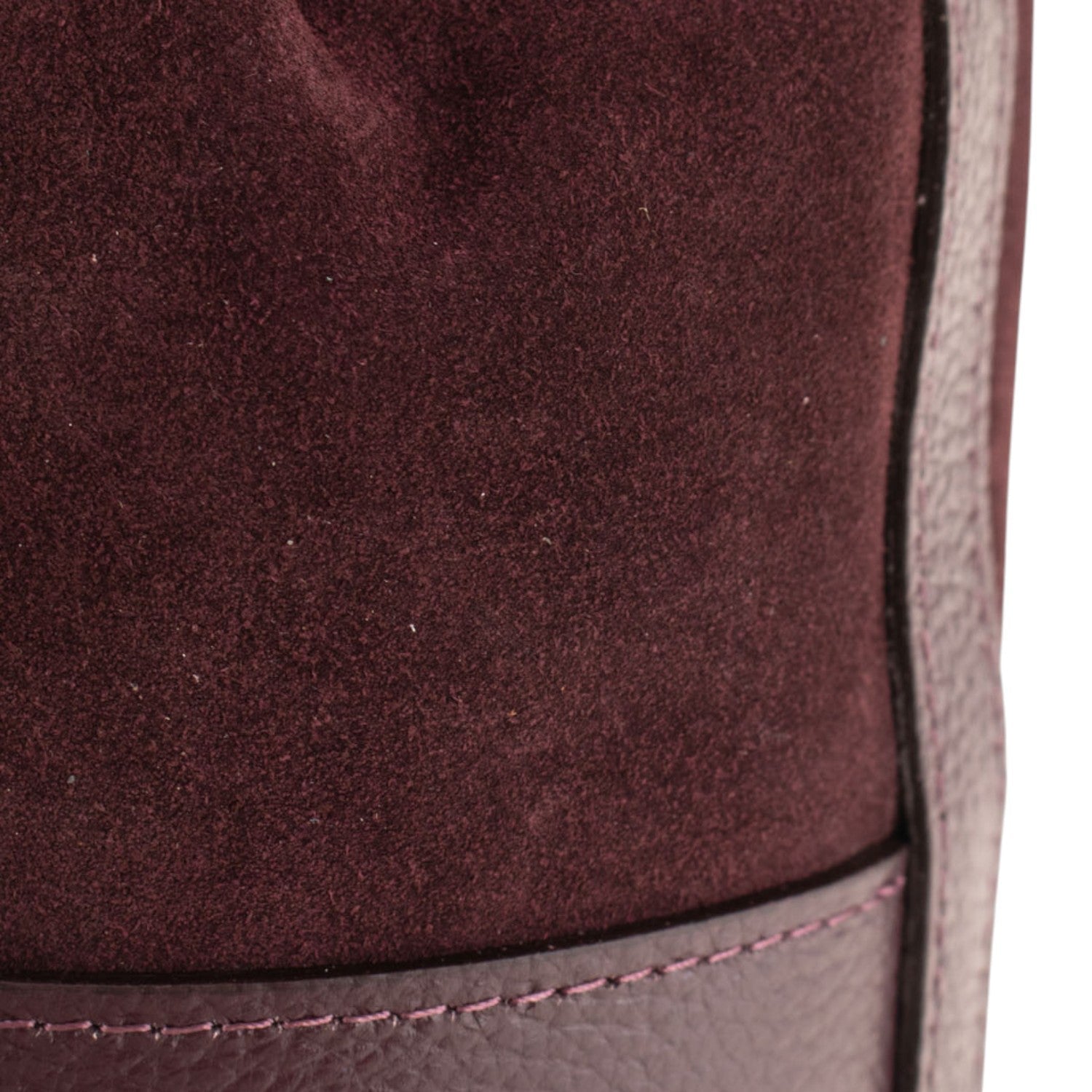 Bolso bombonera en Piel Pregato Ayra Ante Burdeos - KimondoShop