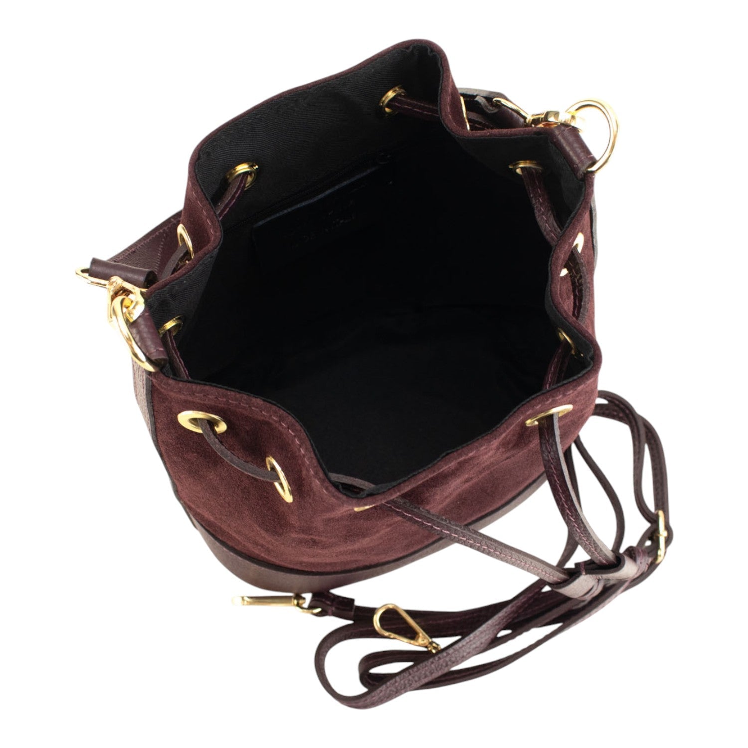 Bolso bombonera en Piel Pregato Ayra Ante Burdeos - KimondoShop