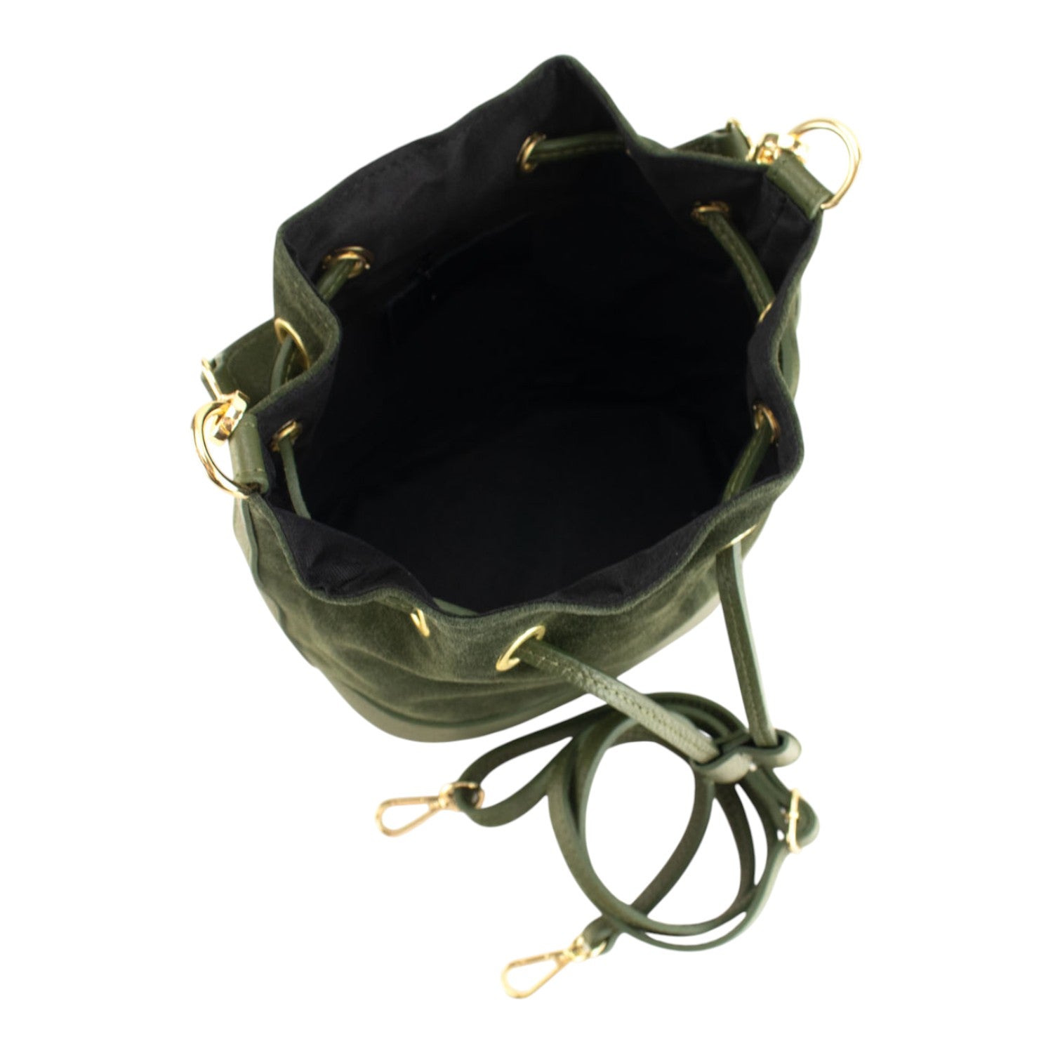 Bolso bombonera en Piel Pregato Ayra Ante Verde - KimondoShop