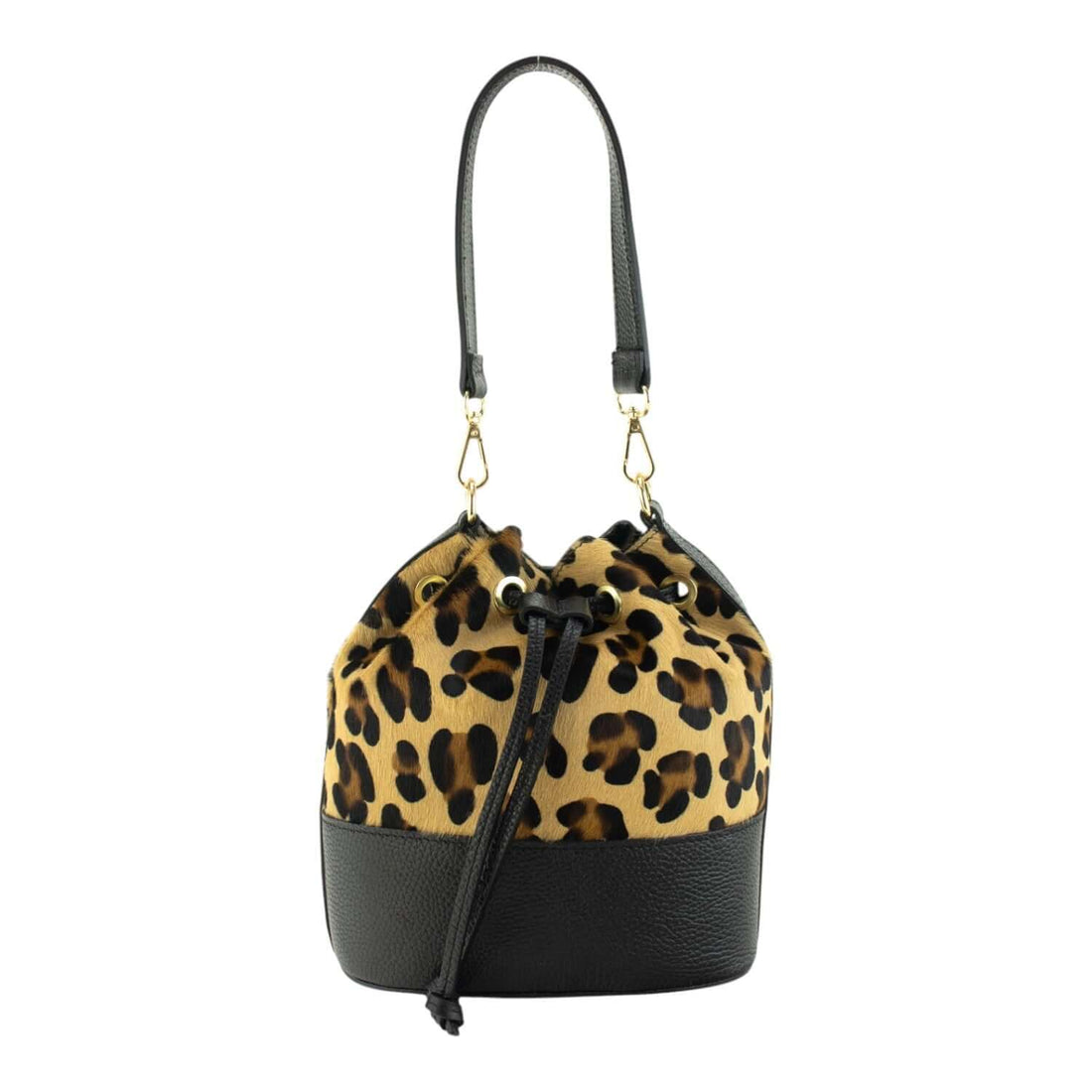 Bolso bombonera en Piel Pregato Ayra Leopardo - KimondoShop