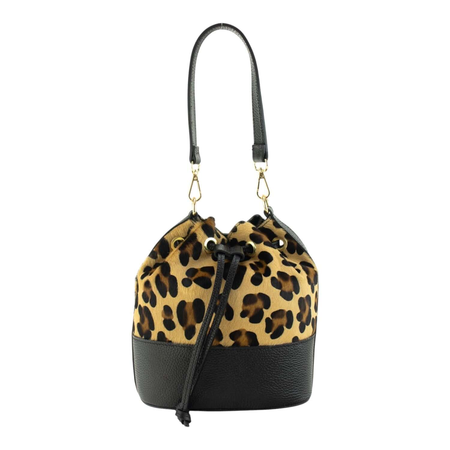 Bolso bombonera en Piel Pregato Ayra Leopardo - KimondoShop