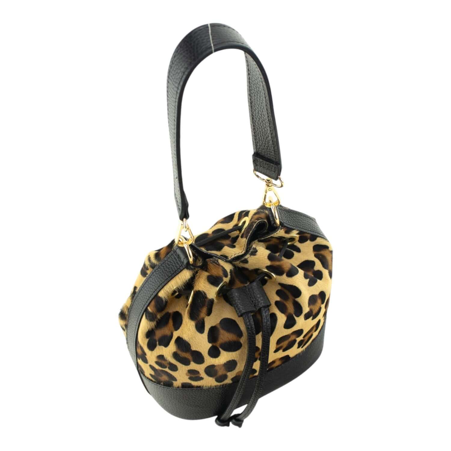Bolso bombonera en Piel Pregato Ayra Leopardo - KimondoShop