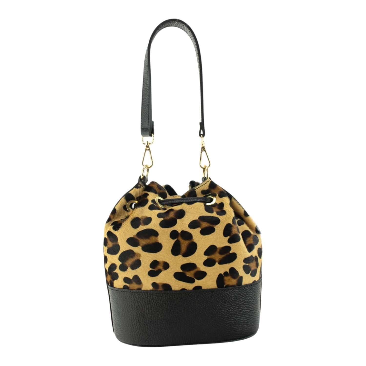 Bolso bombonera en Piel Pregato Ayra Leopardo - KimondoShop