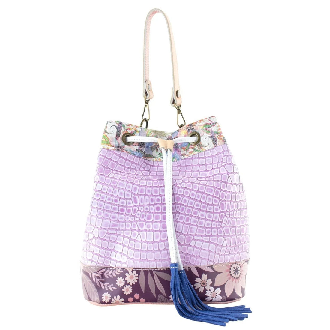 Bolso bombonera en Piel Pregato Simona Malva - KimondoShop