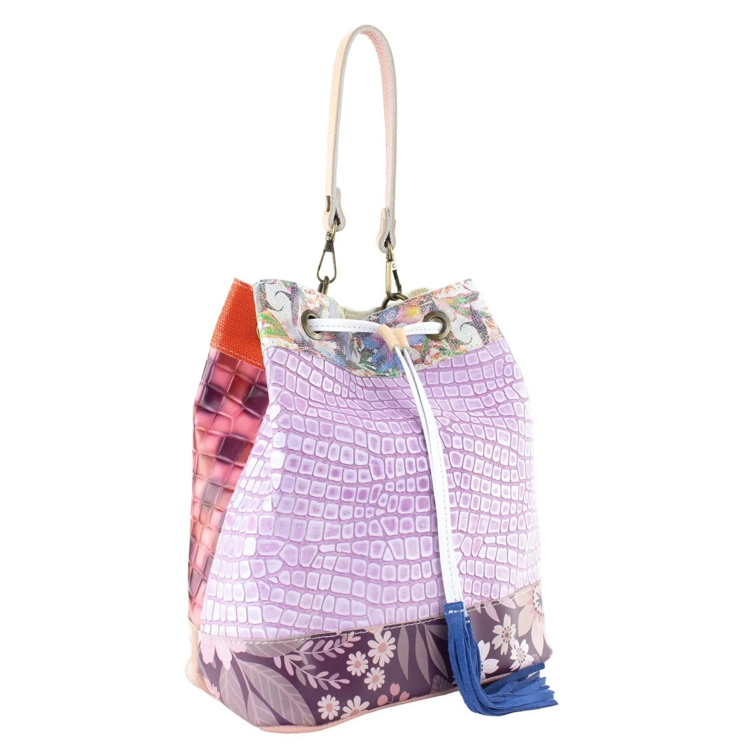 Bolso bombonera en Piel Pregato Simona Malva - KimondoShop