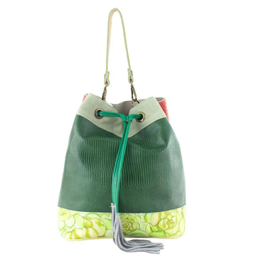 Bolso bombonera en Piel Pregato Simona Verde - KimondoShop