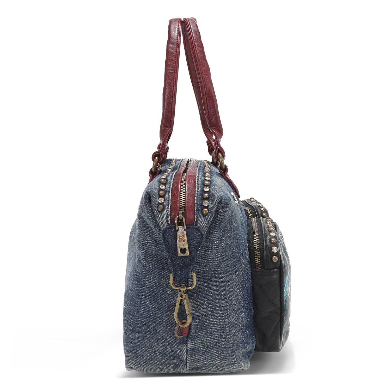 Bolso bowling denim tachuelas Nicole Lee Hollywood Drive - KimondoShop