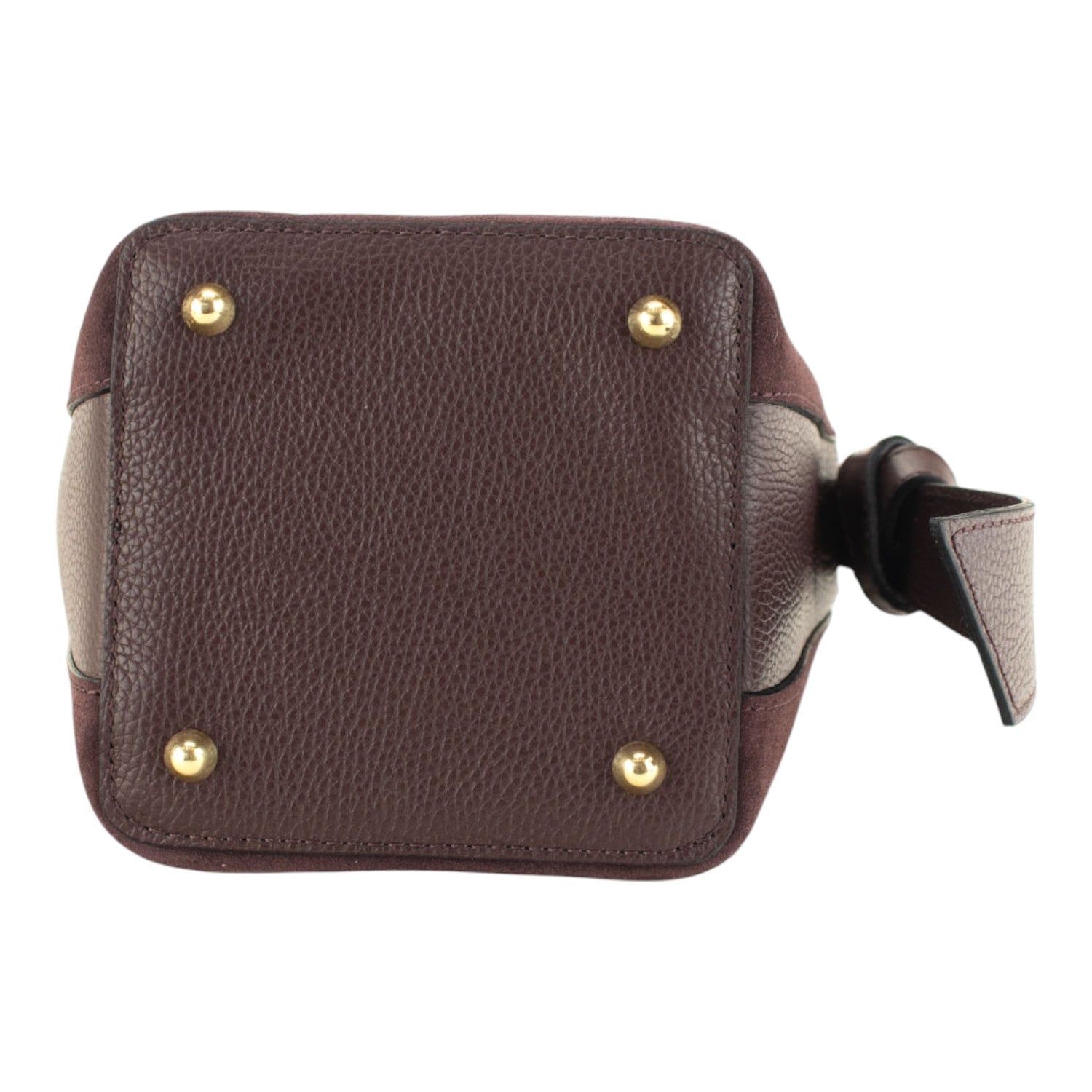 Bolso bucket en Piel Pregato Alessia Ante Granate - KimondoShop