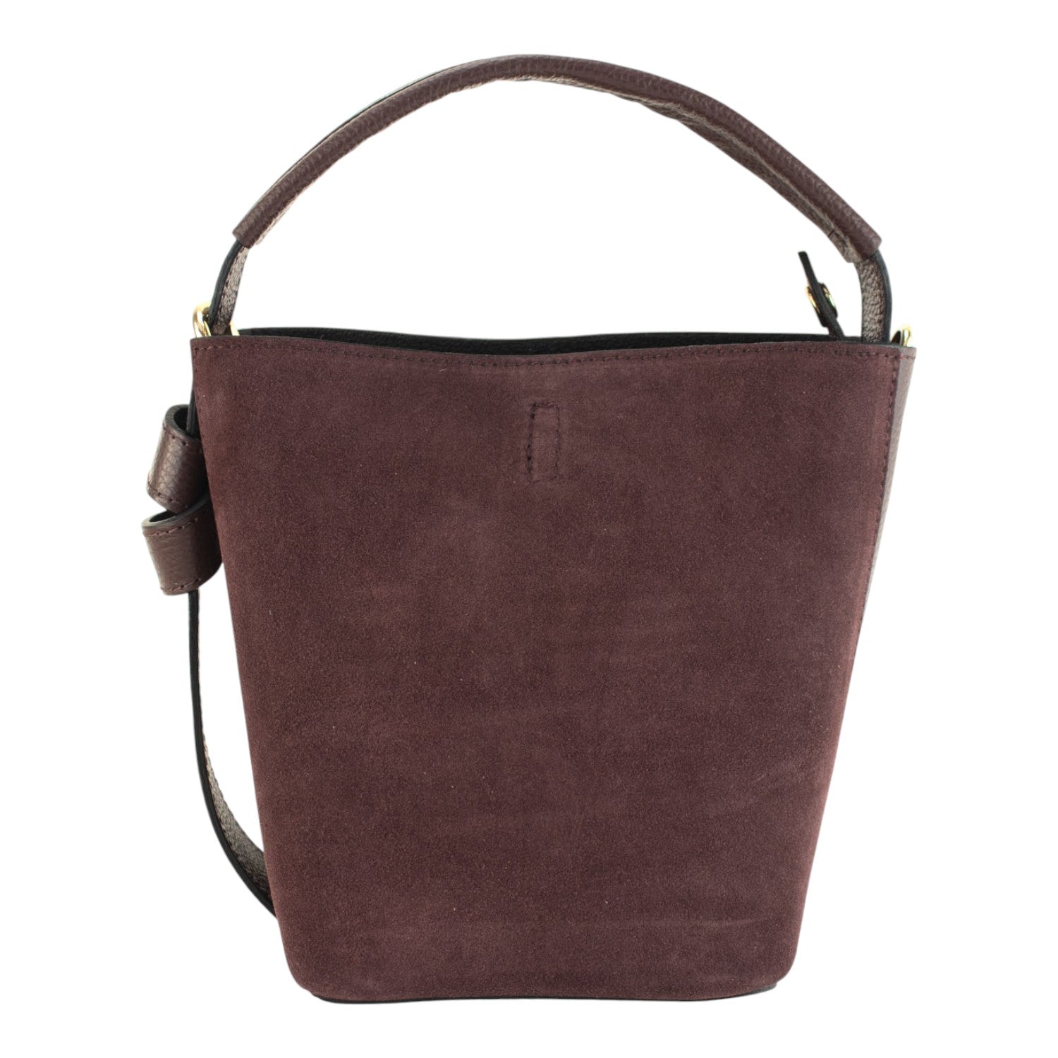 Bolso bucket en Piel Pregato Alessia Ante Granate - KimondoShop