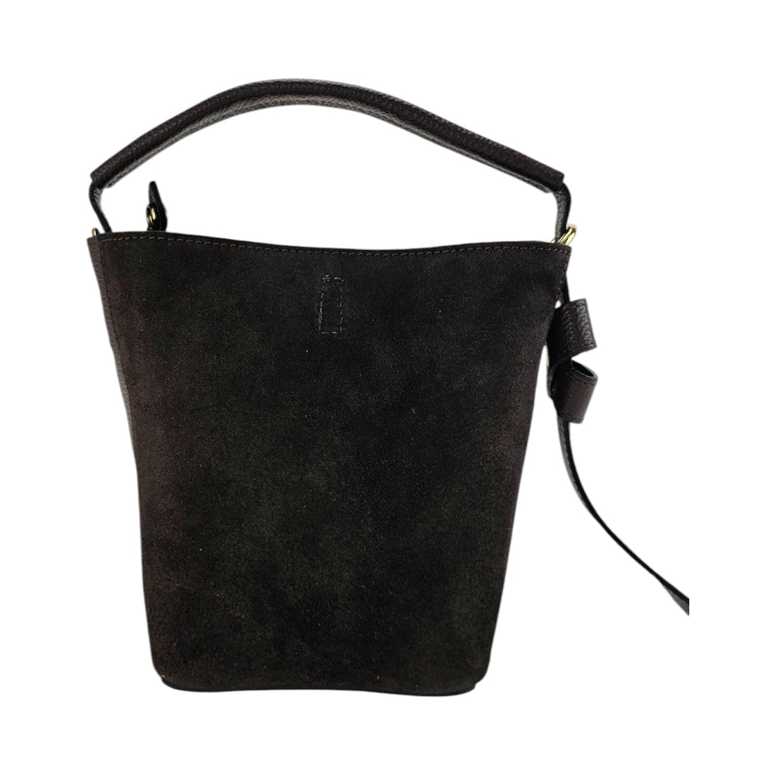Bolso bucket en Piel Pregato Alessia Ante Negro - KimondoShop