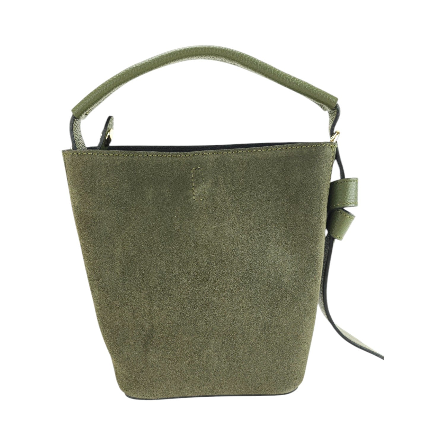 Bolso bucket en Piel Pregato Alessia Ante Verde - KimondoShop