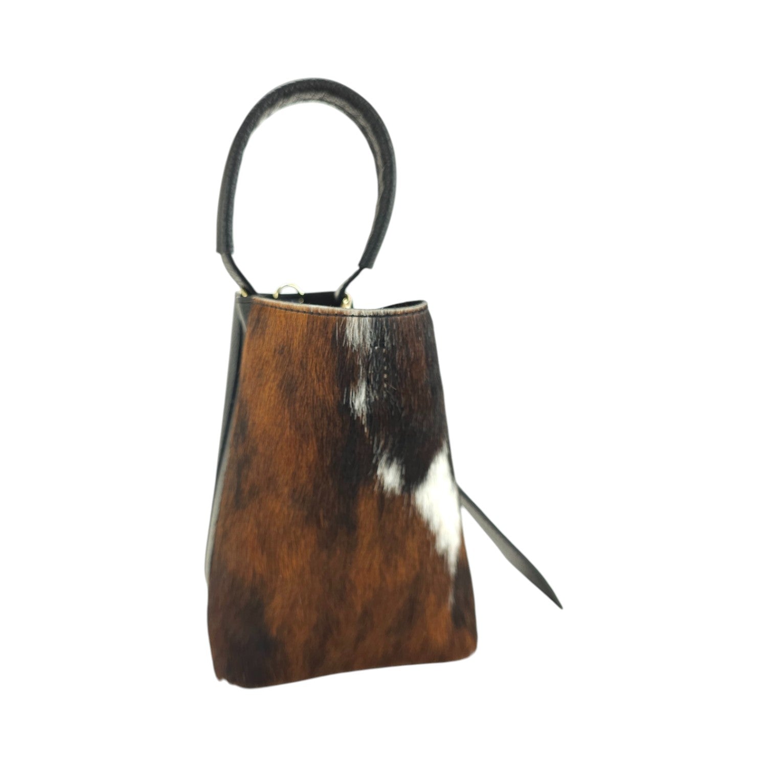 Bolso bucket en Piel Pregato Alessia Premium Brown - KimondoShop