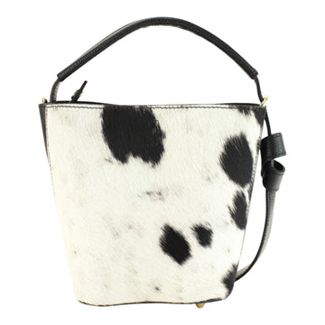 Bolso bucket en Piel Pregato Alessia Premium Cow Black - KimondoShop