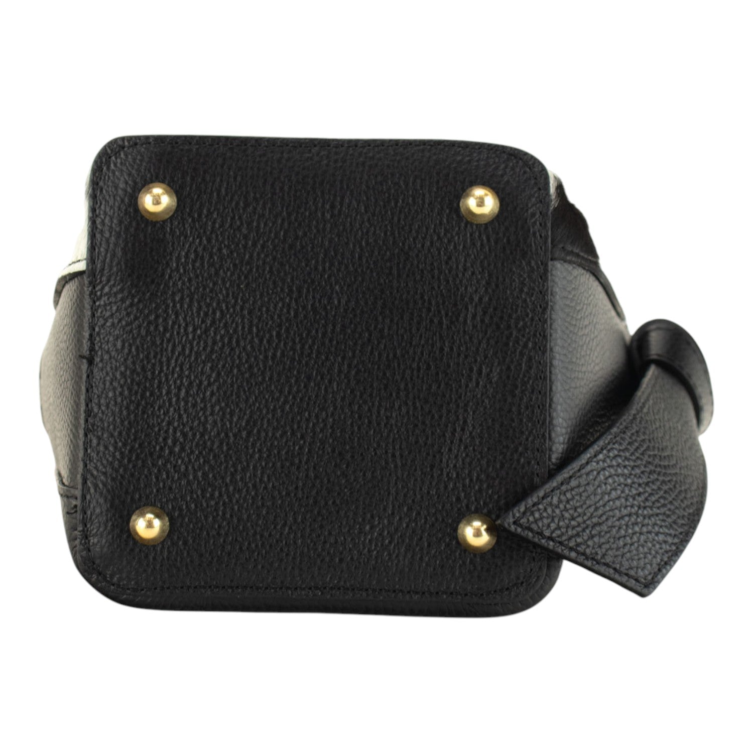 Bolso bucket en Piel Pregato Alessia Premium Cow Black - KimondoShop