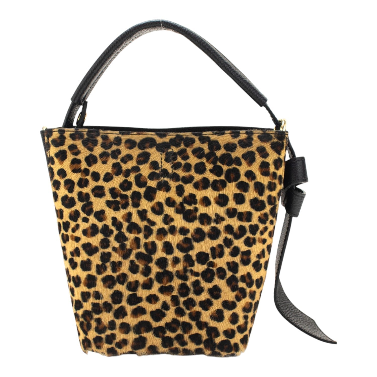 Bolso bucket en Piel Pregato Alessia Premium Guepardo - KimondoShop