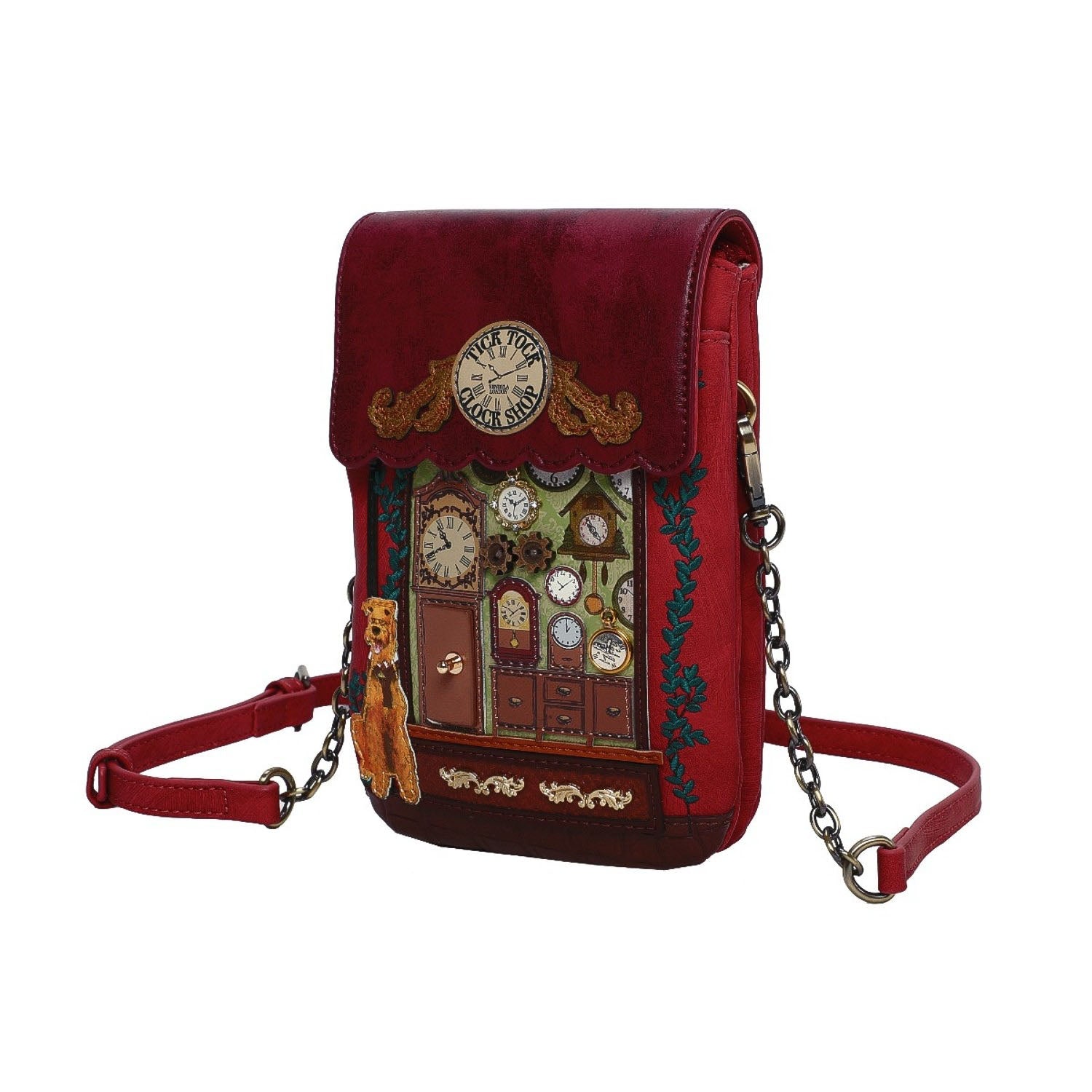 Bolso Clutch para teléfono Vendula Tick Tock Clock Shop - KimondoShop