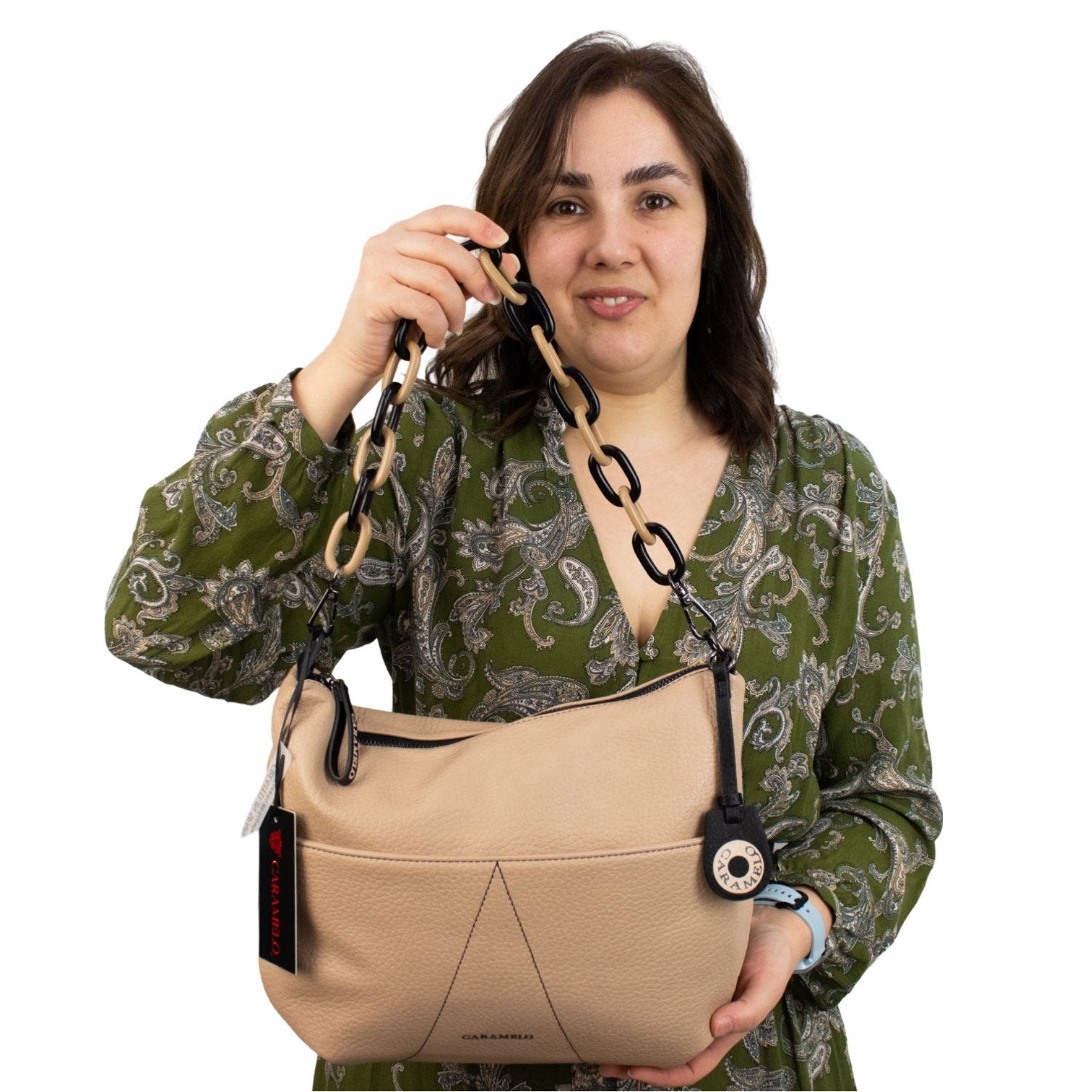 Bolso con cadena Caramelo Harley - KimondoShop