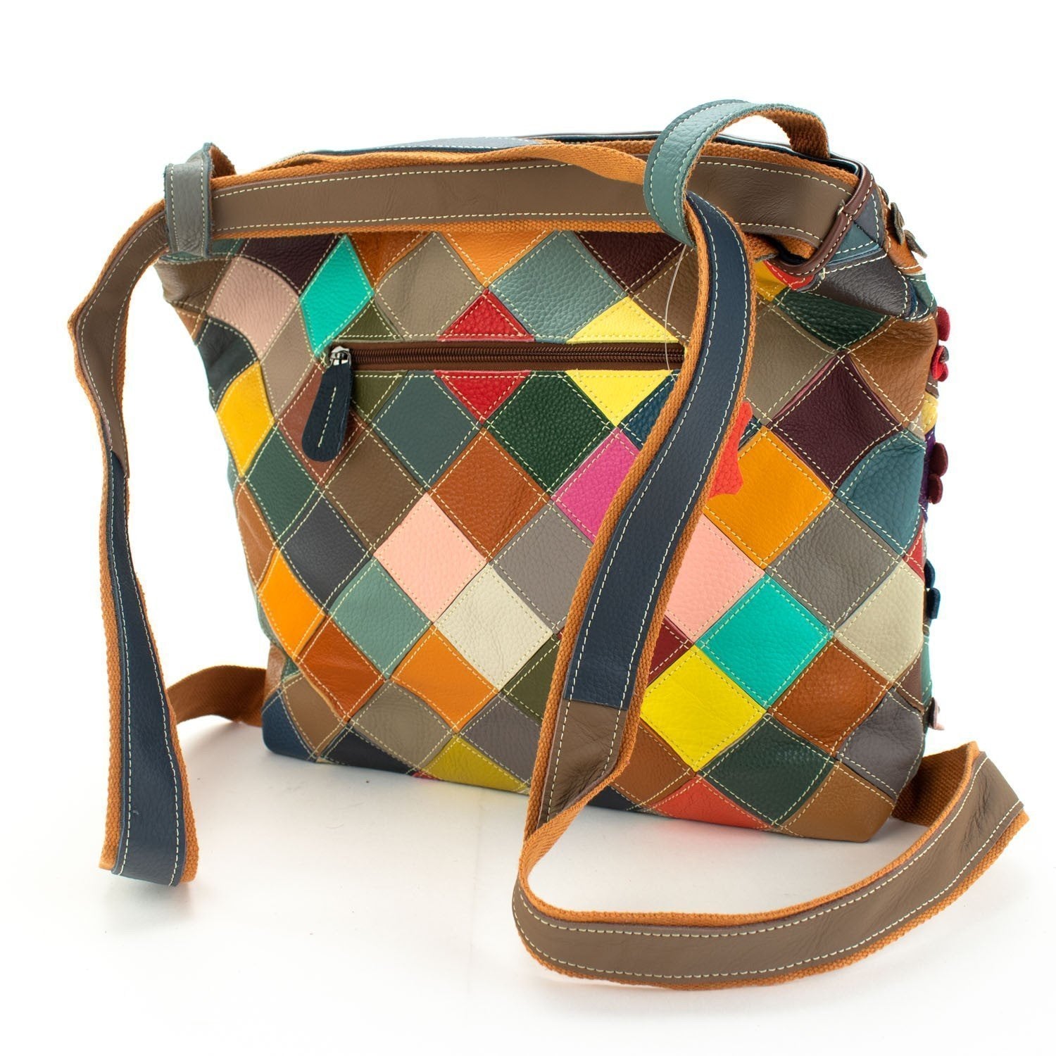 Bolso convertible de Piel Pregato Mosaic Flowers - KimondoShop