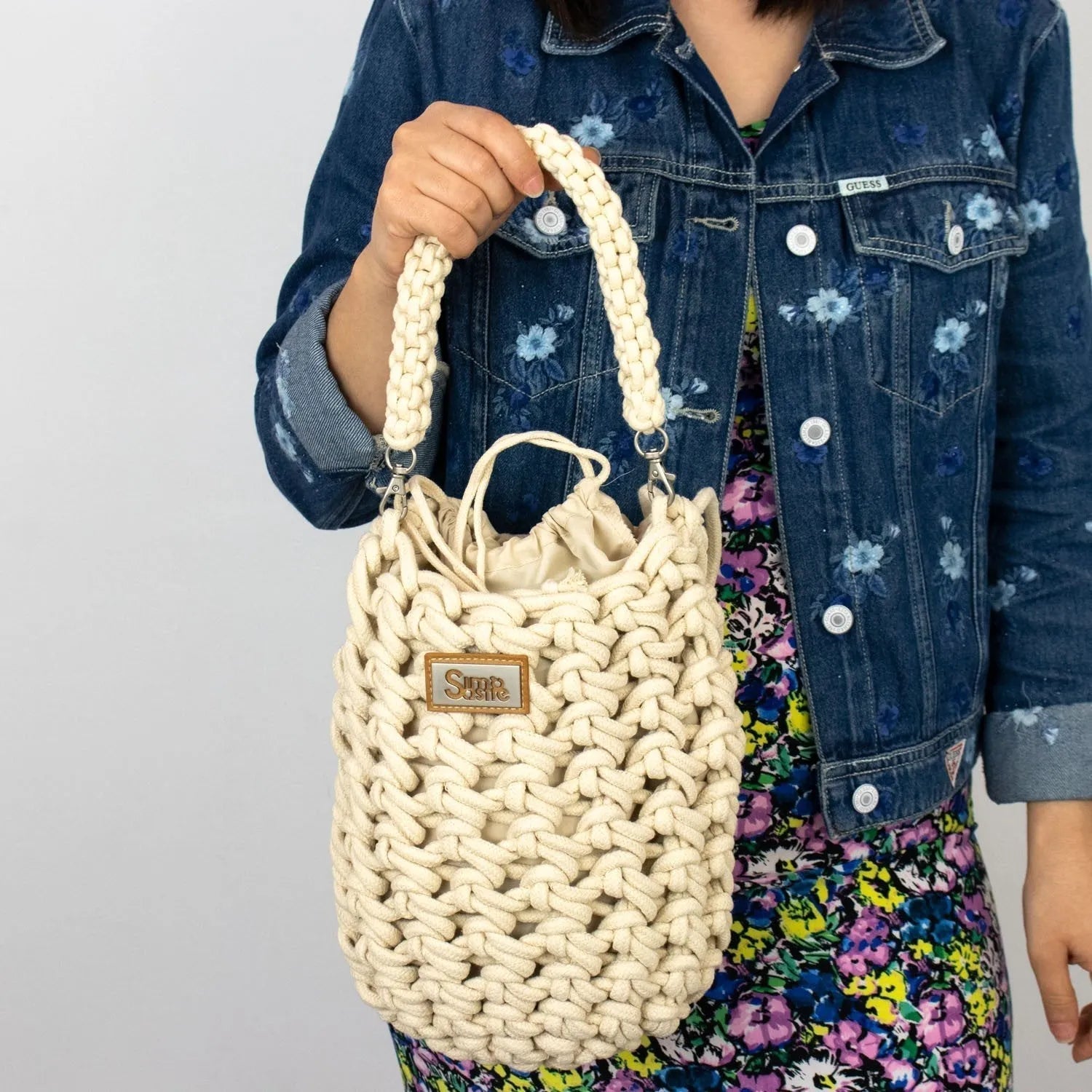 Bolso de mano bucket en cuerda trenzada Simosastre Celine - KimondoShop