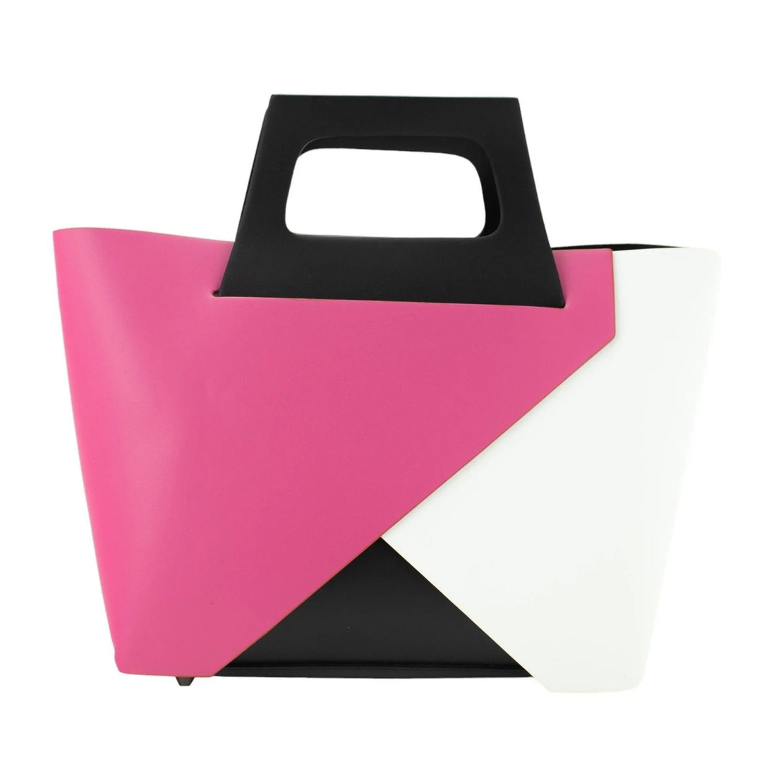 Bolso de mano en Piel Pregato Aurora Rosa Blanco - KimondoShop