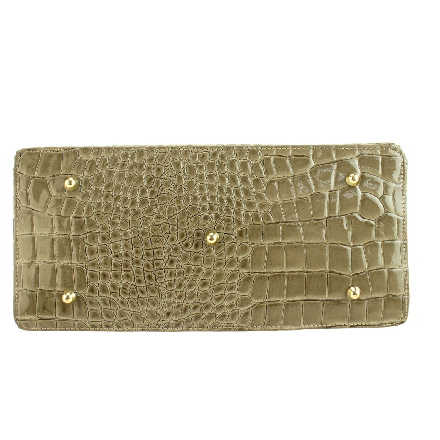 Bolso de mano en Piel Pregato Classic Special Croc Taupe - KimondoShop