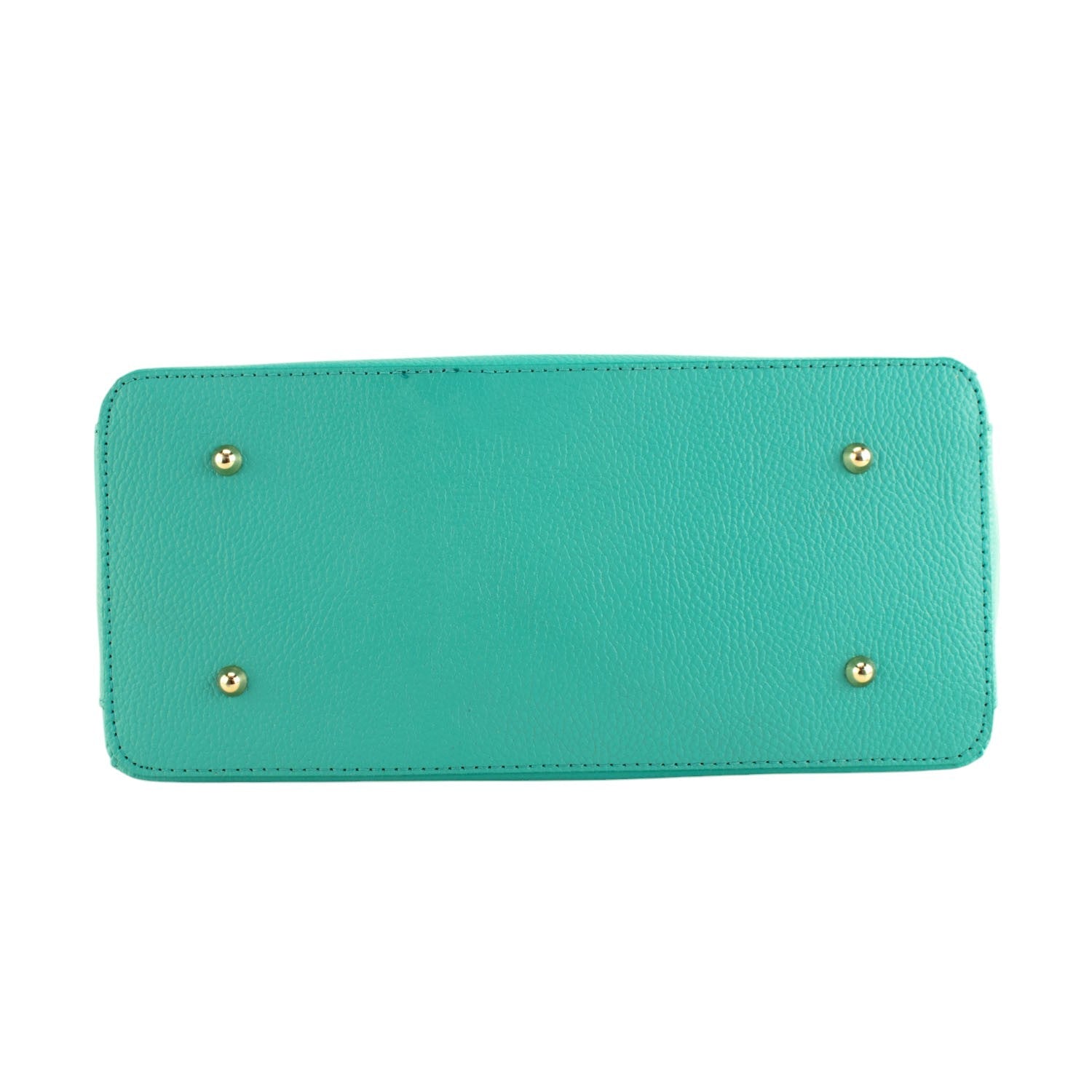 Bolso de mano en Piel Pregato Classic Turquesa Aqua - KimondoShop