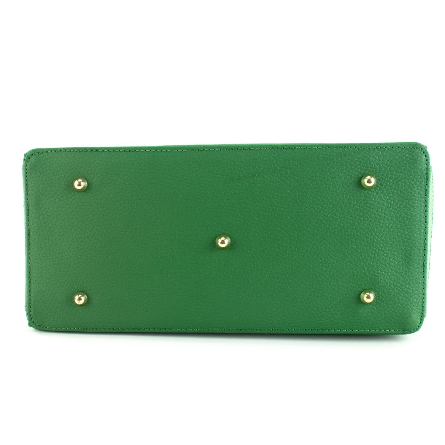 Bolso de mano en Piel Pregato Classic Verde - KimondoShop