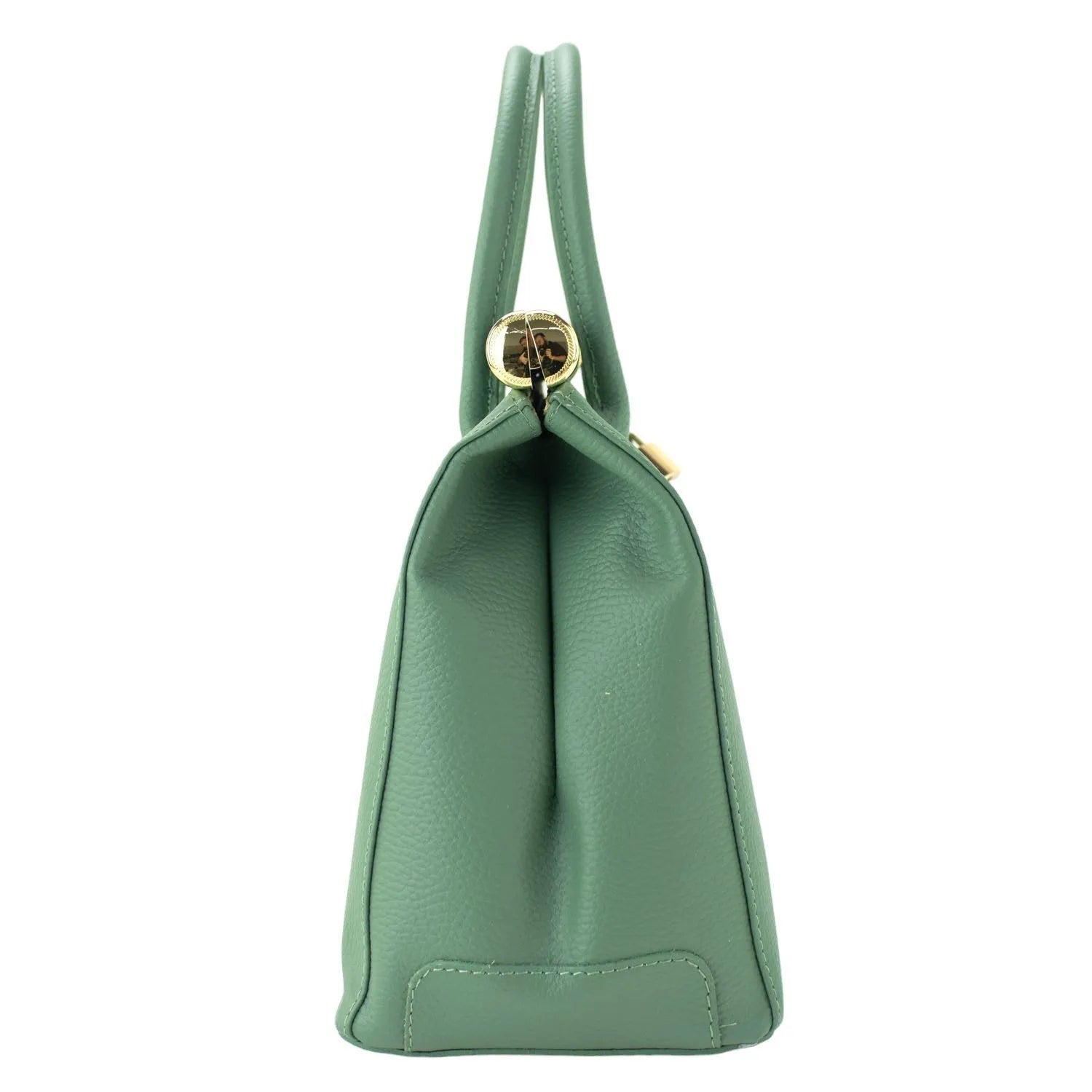 Bolso de mano en Piel Pregato Classic Verde Agua marina - KimondoShop