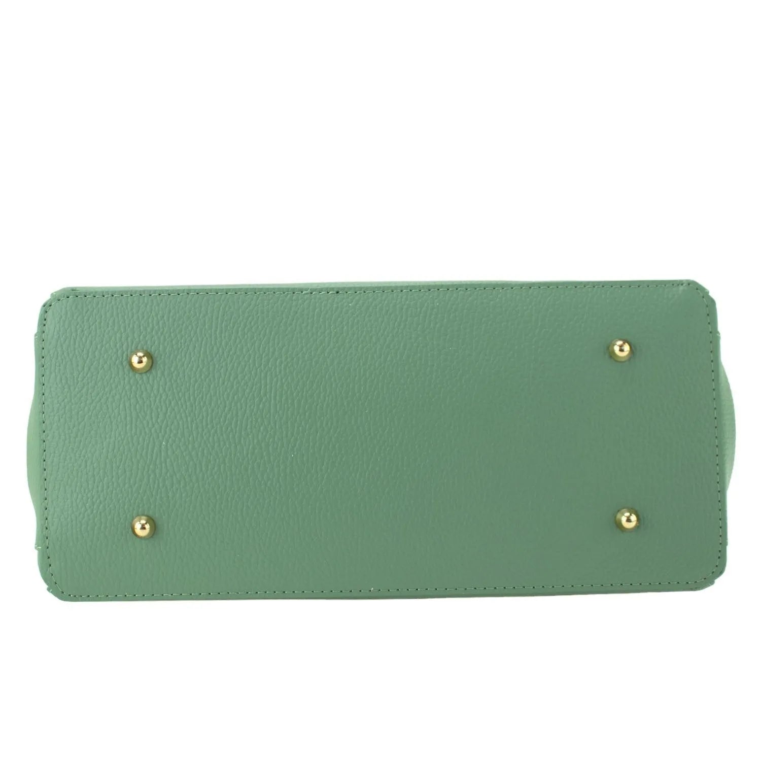 Bolso de mano en Piel Pregato Classic Verde Agua marina - KimondoShop