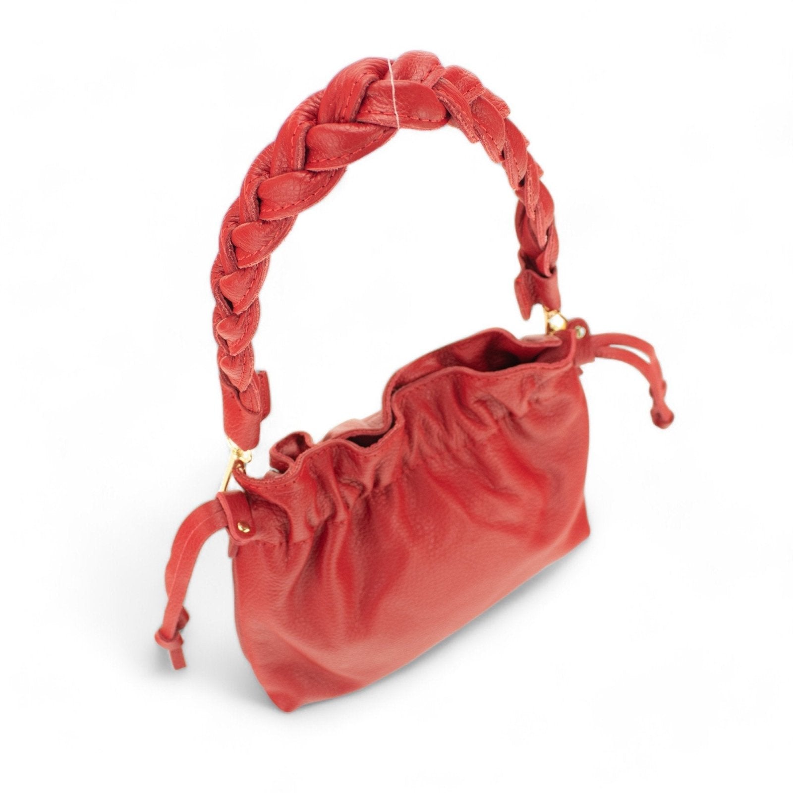 Bolso de mano en Piel Pregato Fiore Rojo - KimondoShop