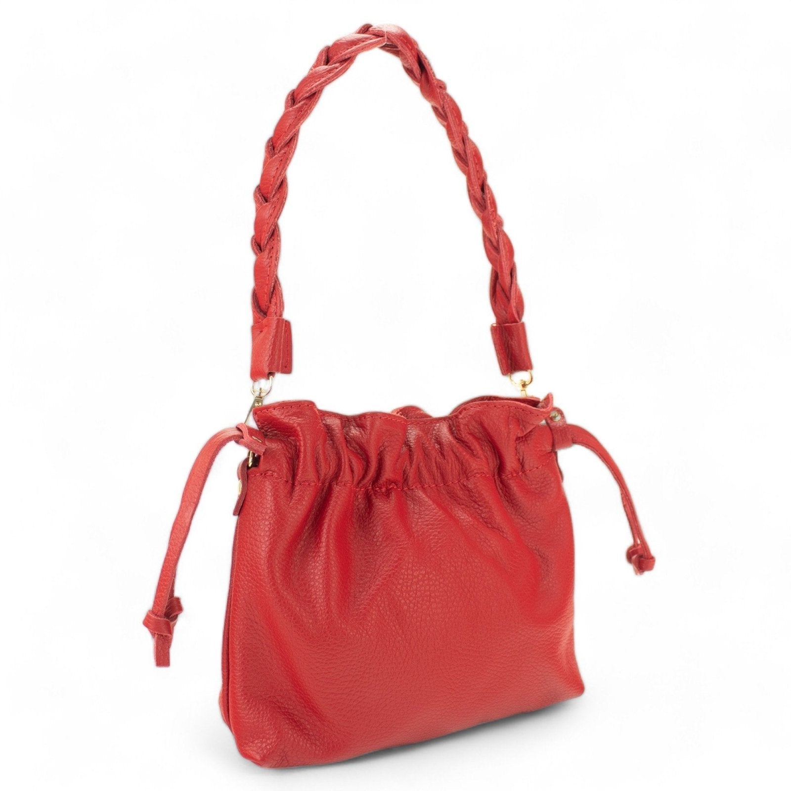 Bolso de mano en Piel Pregato Fiore Rojo - KimondoShop