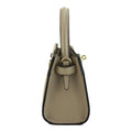 Bolso de mano en piel Pregato Nuit Ante Taupe - KimondoShop