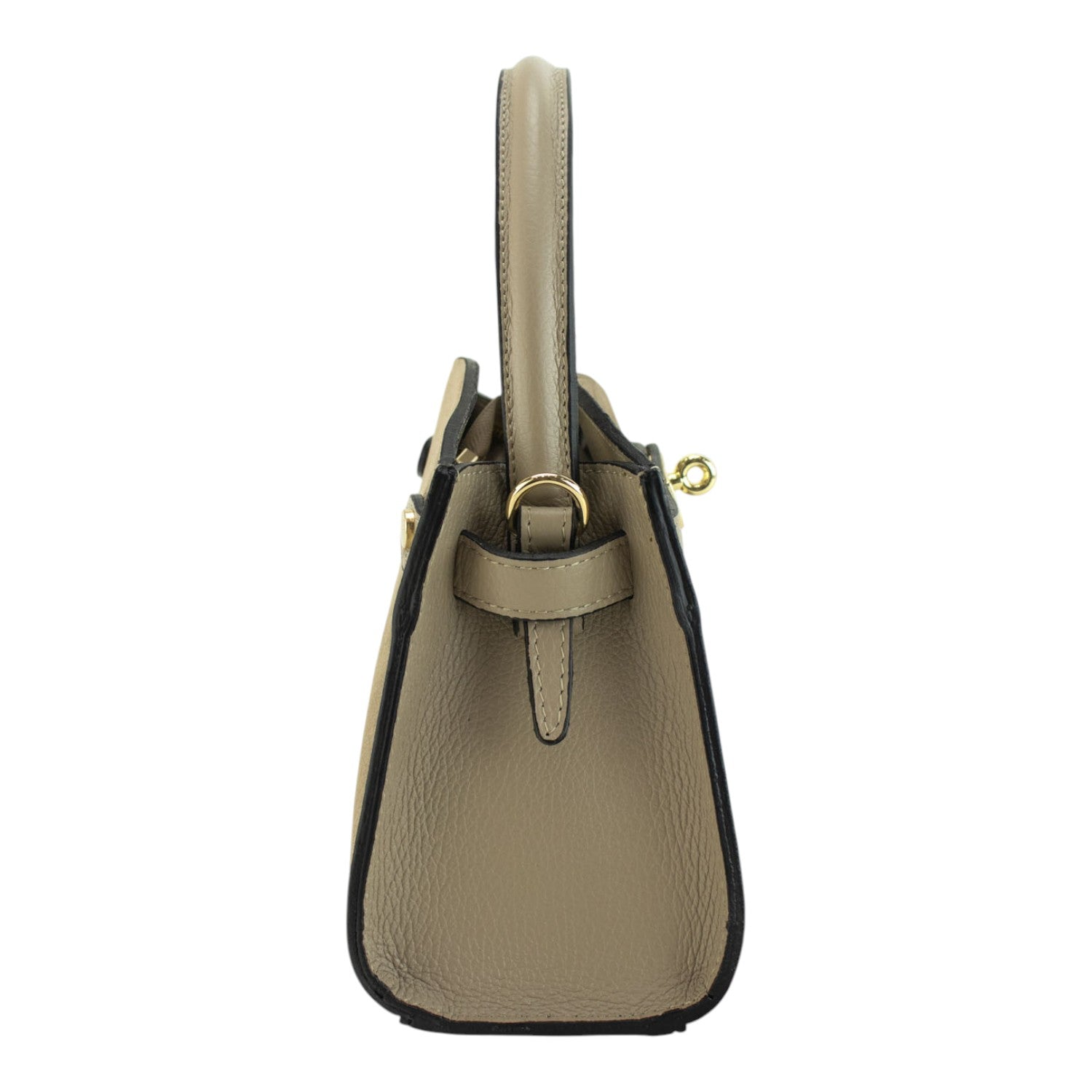 Bolso de mano en piel Pregato Nuit Ante Taupe - KimondoShop