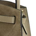 Bolso de mano en piel Pregato Nuit Ante Taupe - KimondoShop