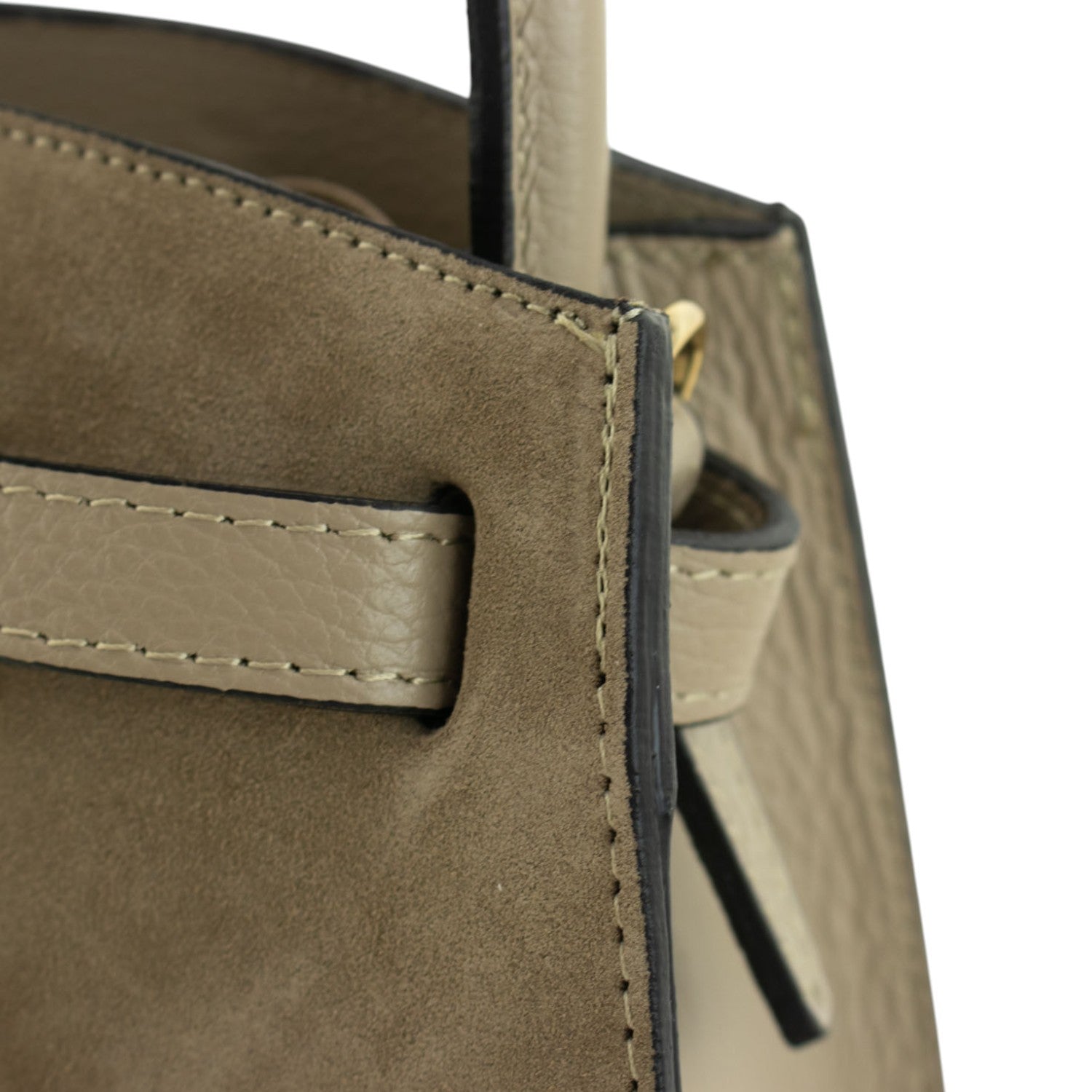 Bolso de mano en piel Pregato Nuit Ante Taupe - KimondoShop