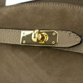 Bolso de mano en piel Pregato Nuit Ante Taupe - KimondoShop