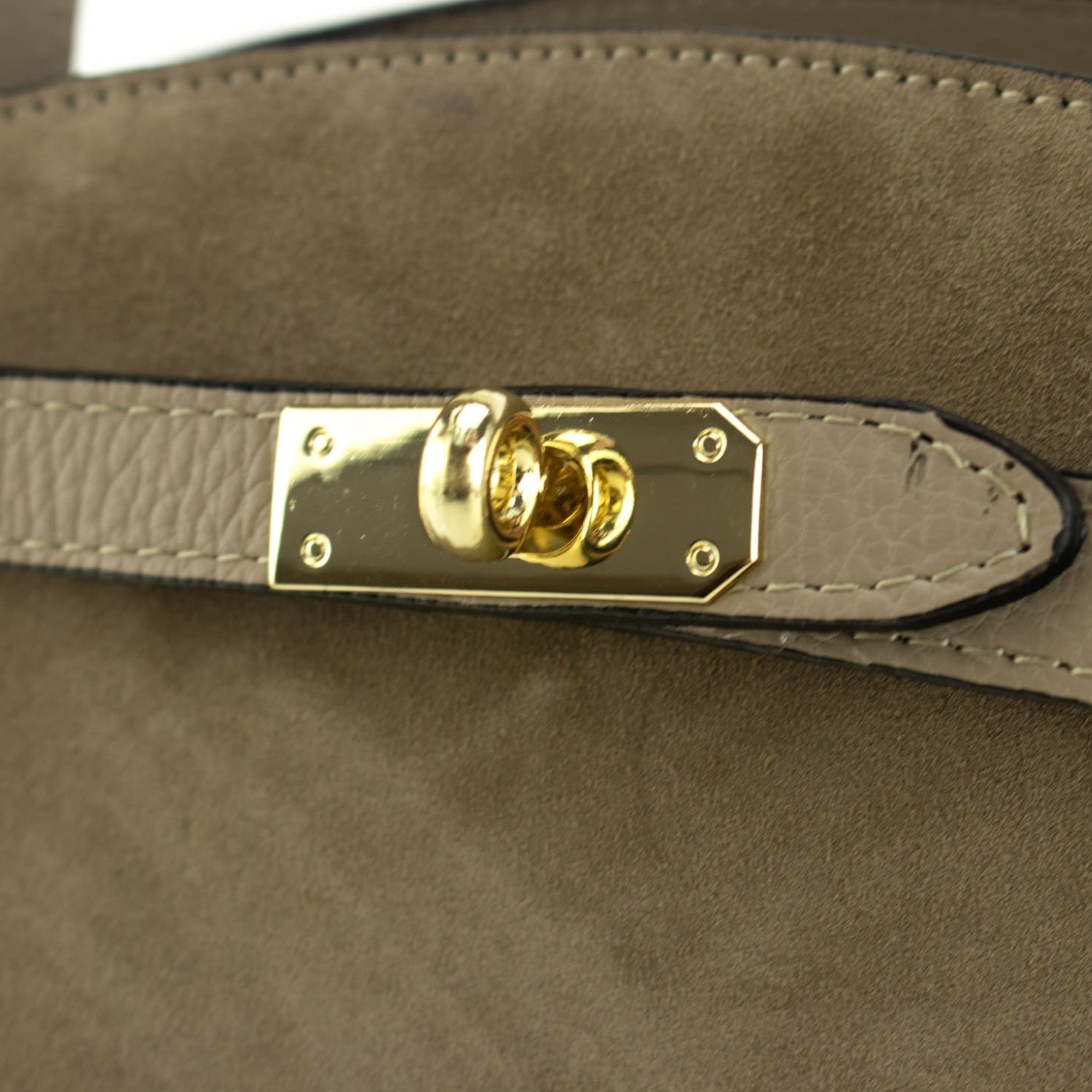 Bolso de mano en piel Pregato Nuit Ante Taupe - KimondoShop