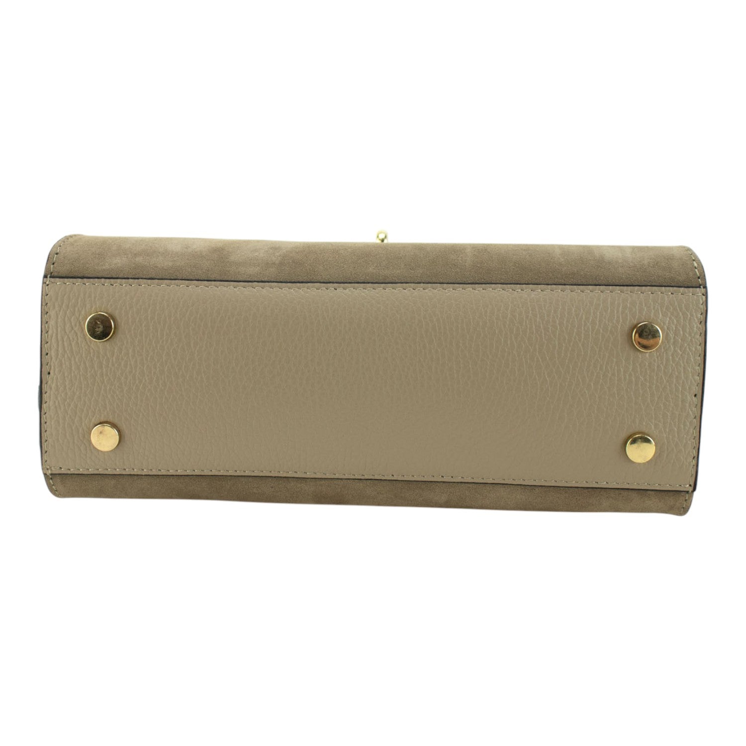 Bolso de mano en piel Pregato Nuit Ante Taupe - KimondoShop