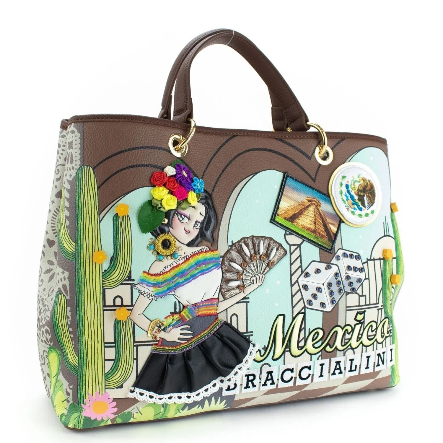 Bolso de mano grande Braccialini México - KimondoShop