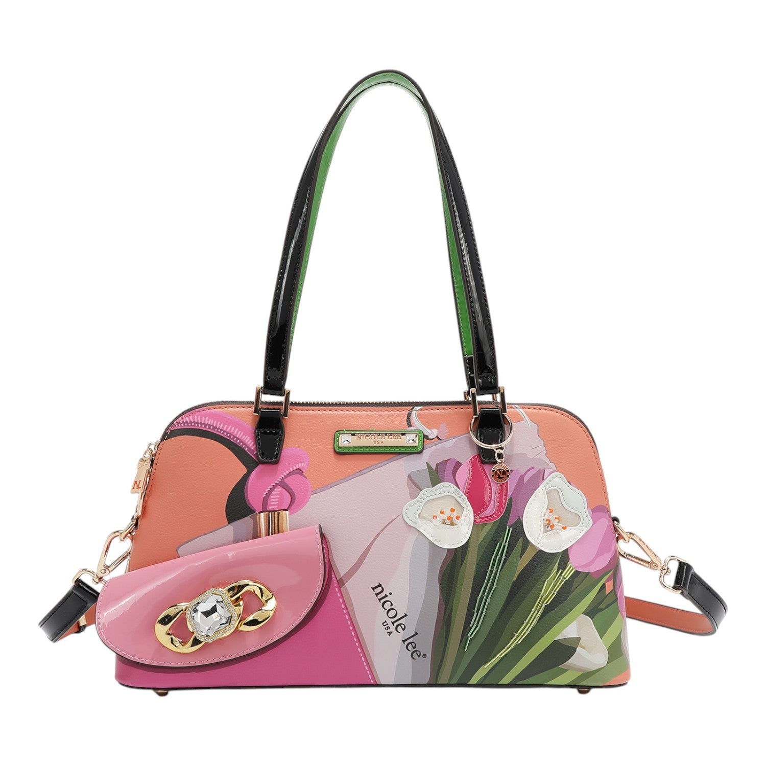 Bolso de mano Nicole Lee Violet Blossom - KimondoShop