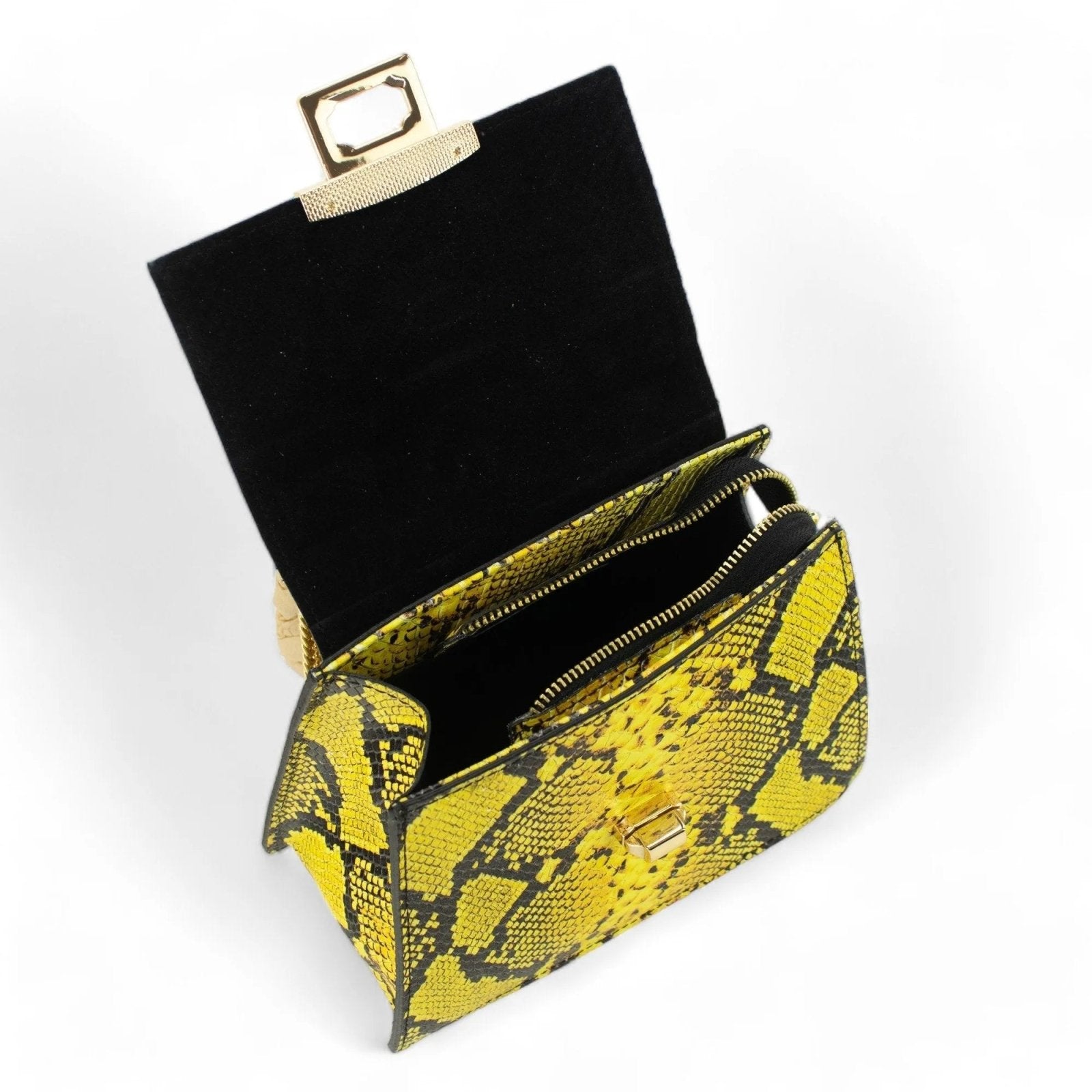 Bolso de mano Piel Pregato Gekko Amarillo - KimondoShop